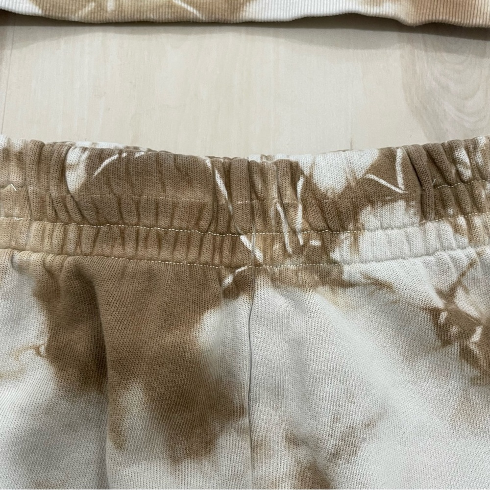 Frankie’s Bikinis Brownie Tie Dye Sweatpants & Hoodie Set Women's XS Brown Tan - Picture 12 of 16